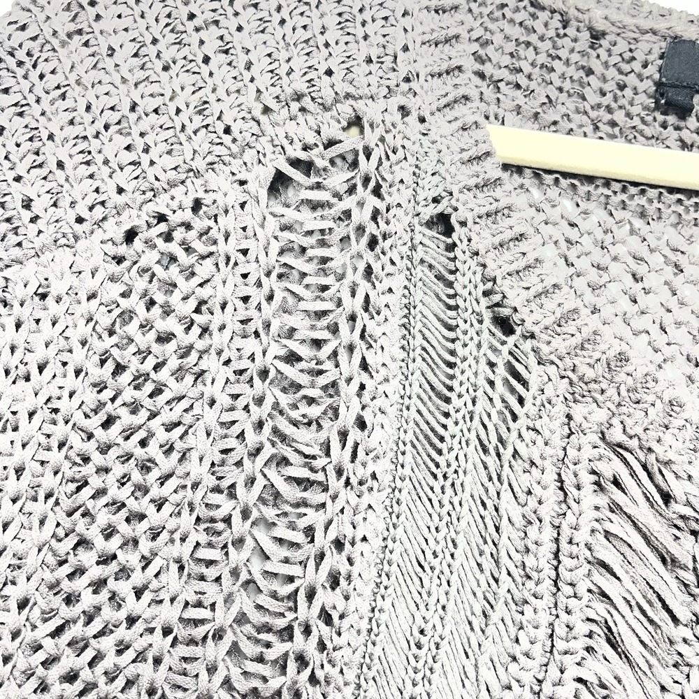 The Kooples Open‎ Knit Sweater Womens Medium Gray - Picture 6 of 13